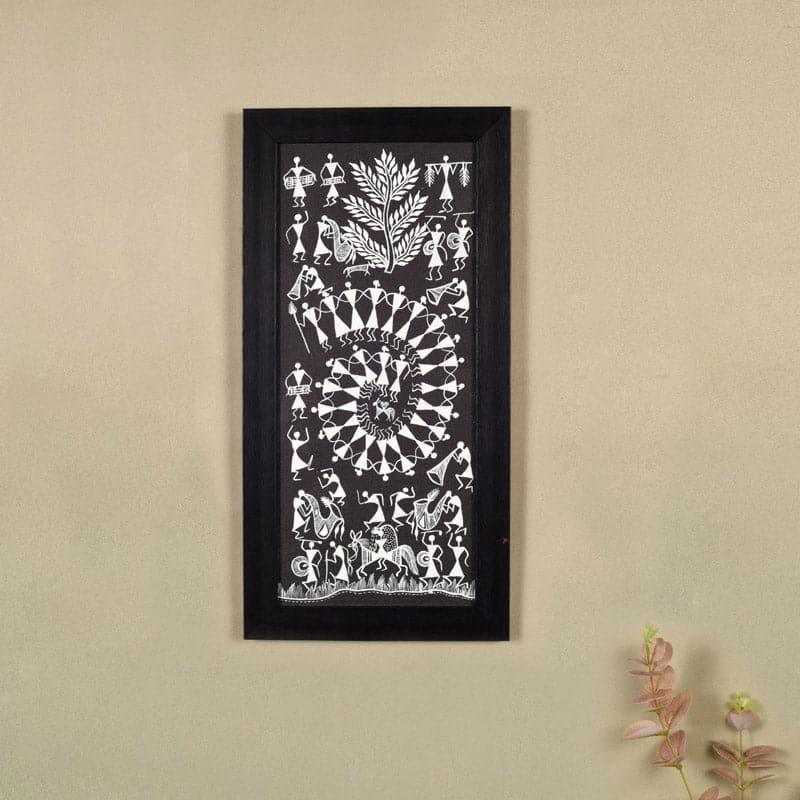 Warli Rythm Canvas Wall Art