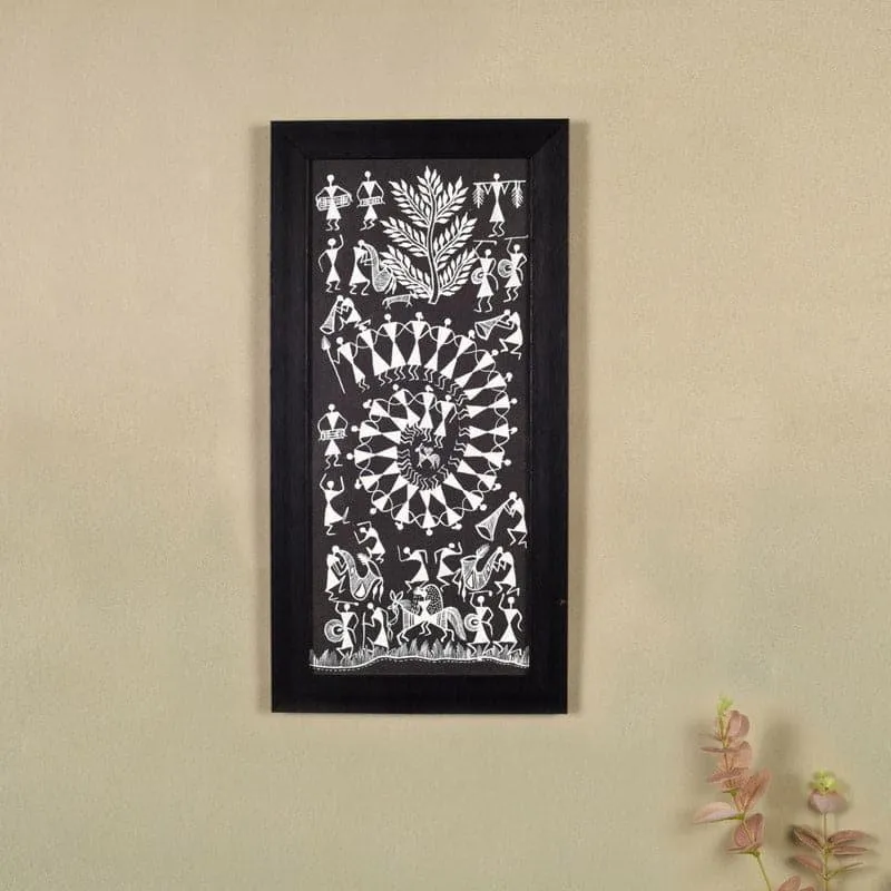 Warli Rythm Canvas Wall Art media 1