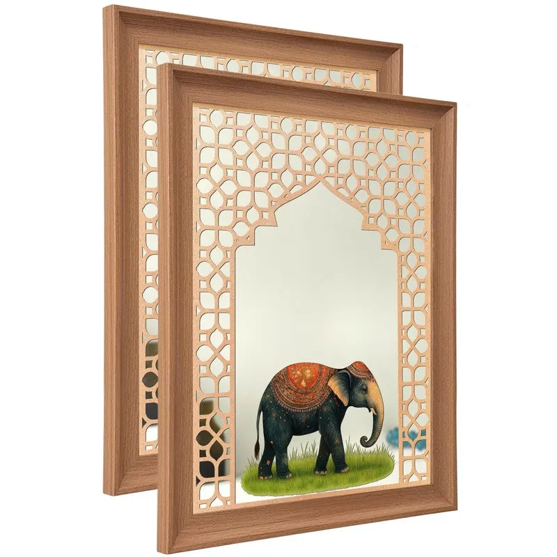Royal Motif MDF Wall Mirrors - Set Of Two media 9