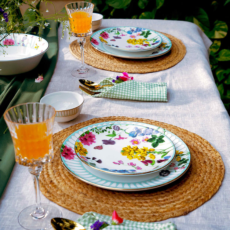 Basant 24k Gold Brushed Porcelain Dinner Set - 21 Piece Set media 3