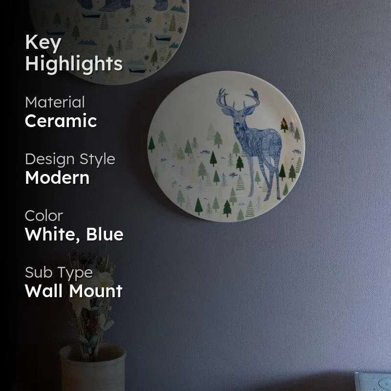 Animal Illustrative Series Wall Plate- Deer media 2