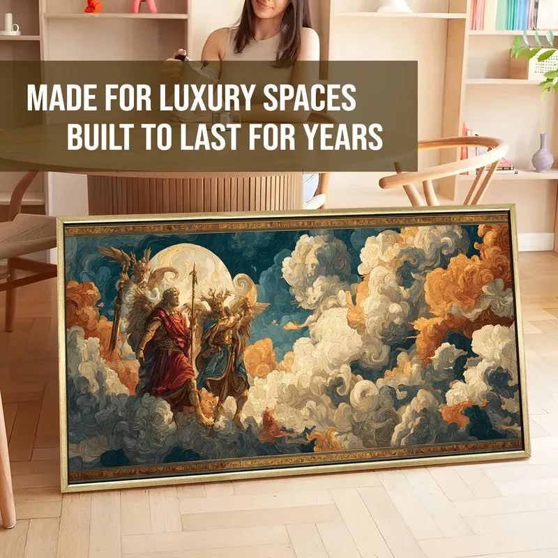 Billowing Clouds Canvas Wall Painting With Frame media 5