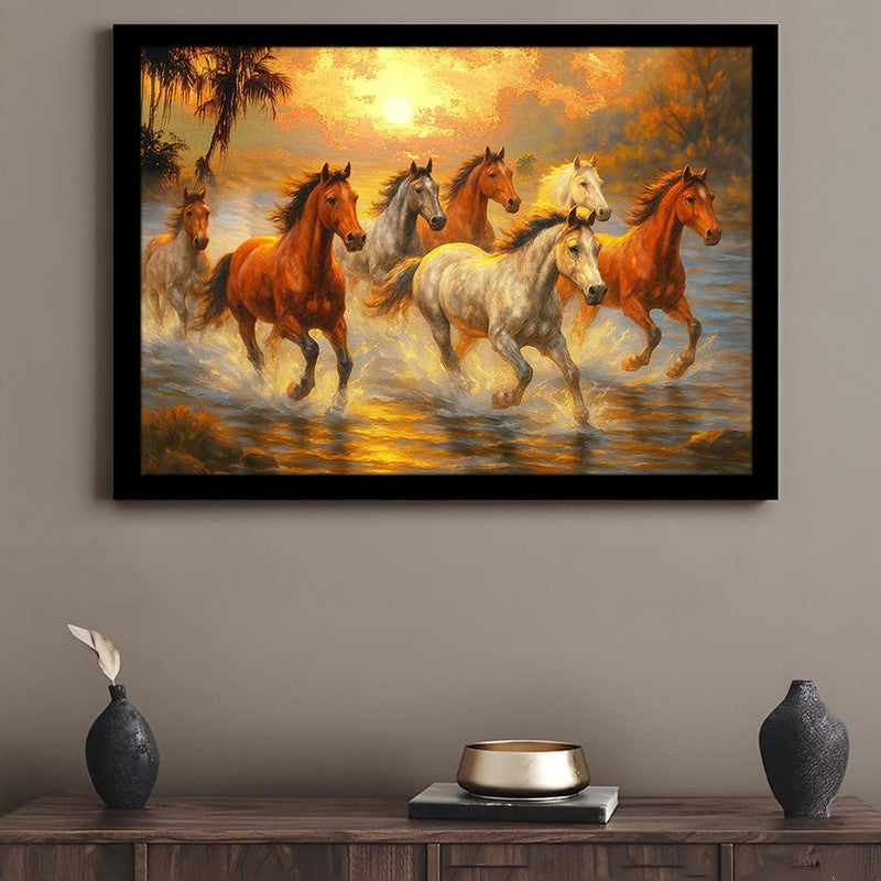 Stallions Of Sunset Wall Art with Frame media 2