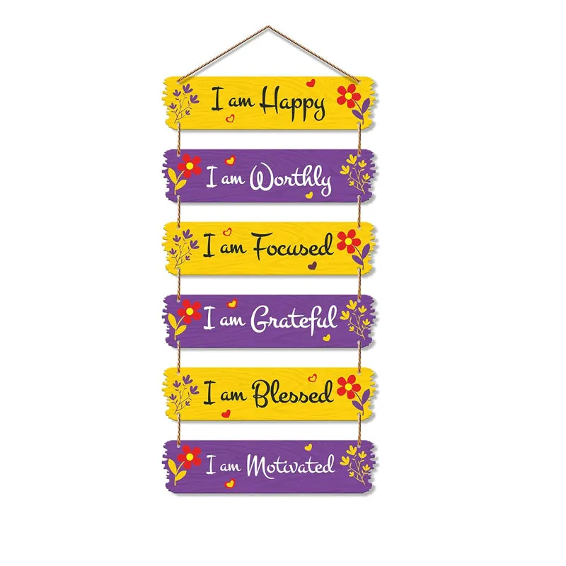 Happy Quotes Polyester & MDF Wall Hanging media 5