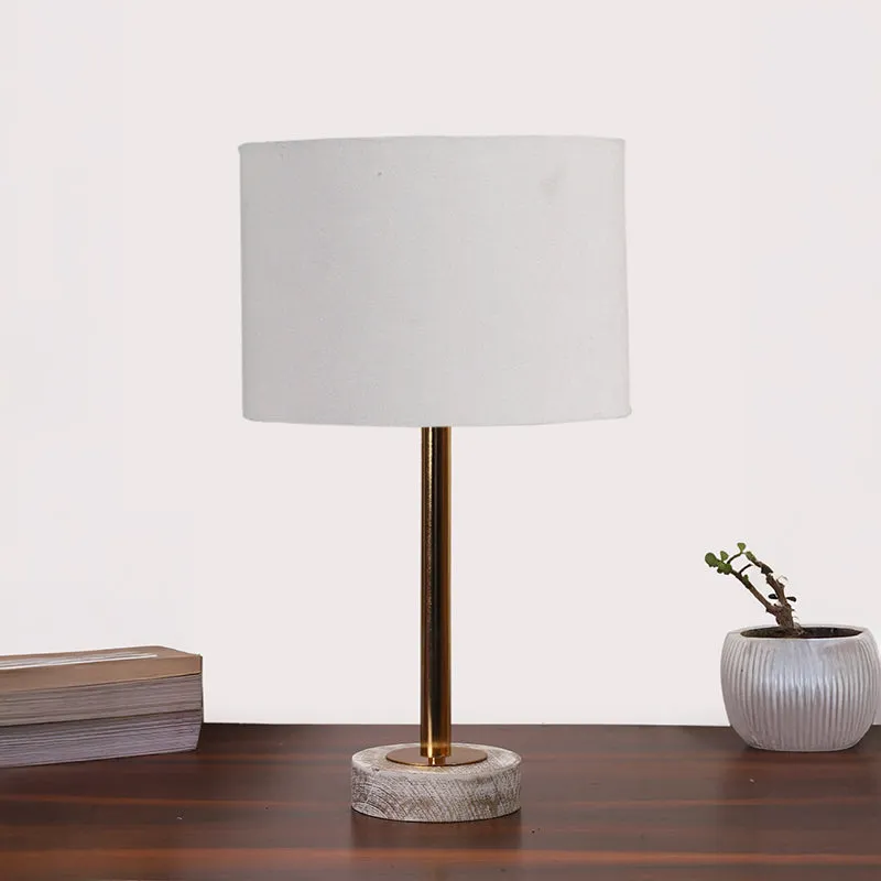 Cotin I Rodin Wooden Table Lamp - Grey,Gold,White media 3