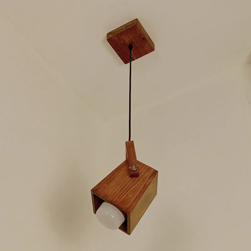 Lueur Carved Wooden Ceiling Lamp - Brown media 4
