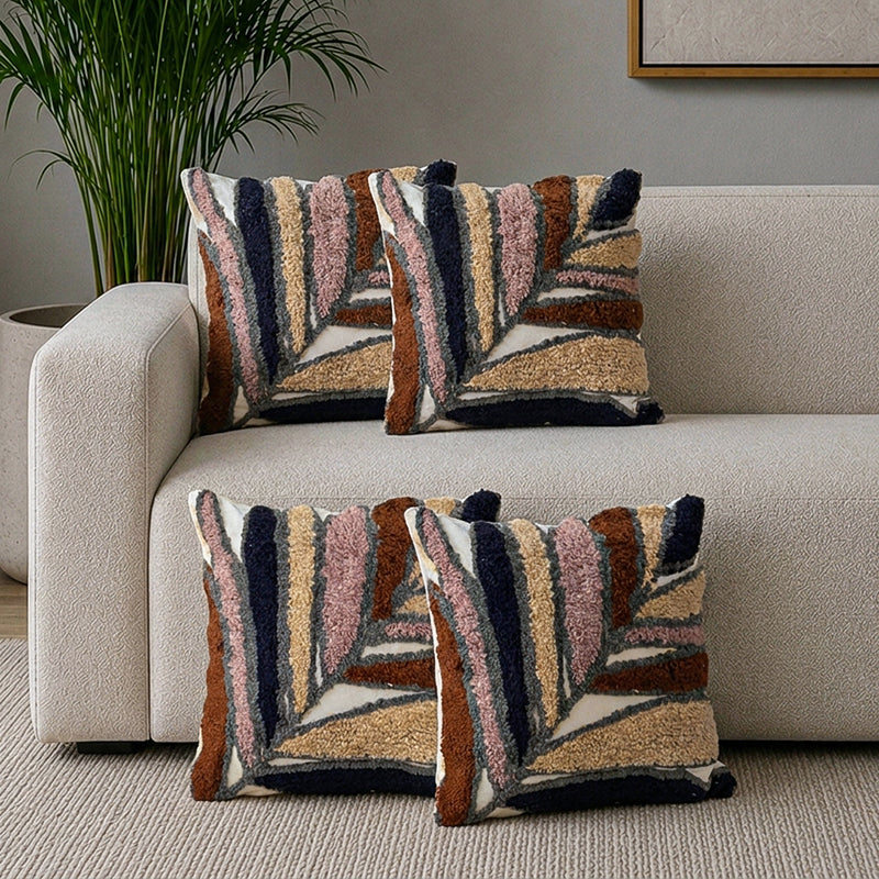 Terratact Tufted Cushion Cover Set - Set Of Four - 18 x 18 Inches