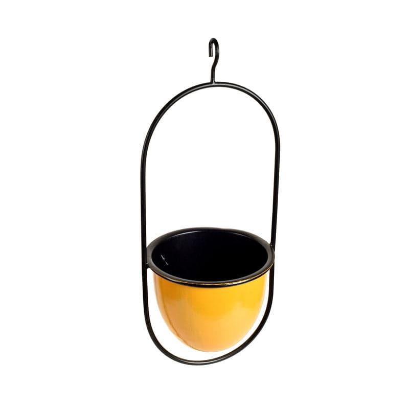 Yellow Love Oval Hanging Planter media 4