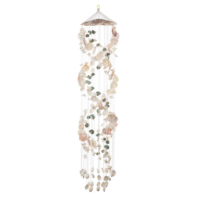 Pearl Spiral Sea Shell Windchime media 4