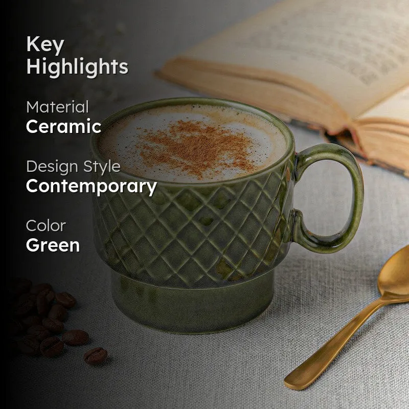 Fjord Ceramic Coffee Mug (500 mL) - Moss Green media 2