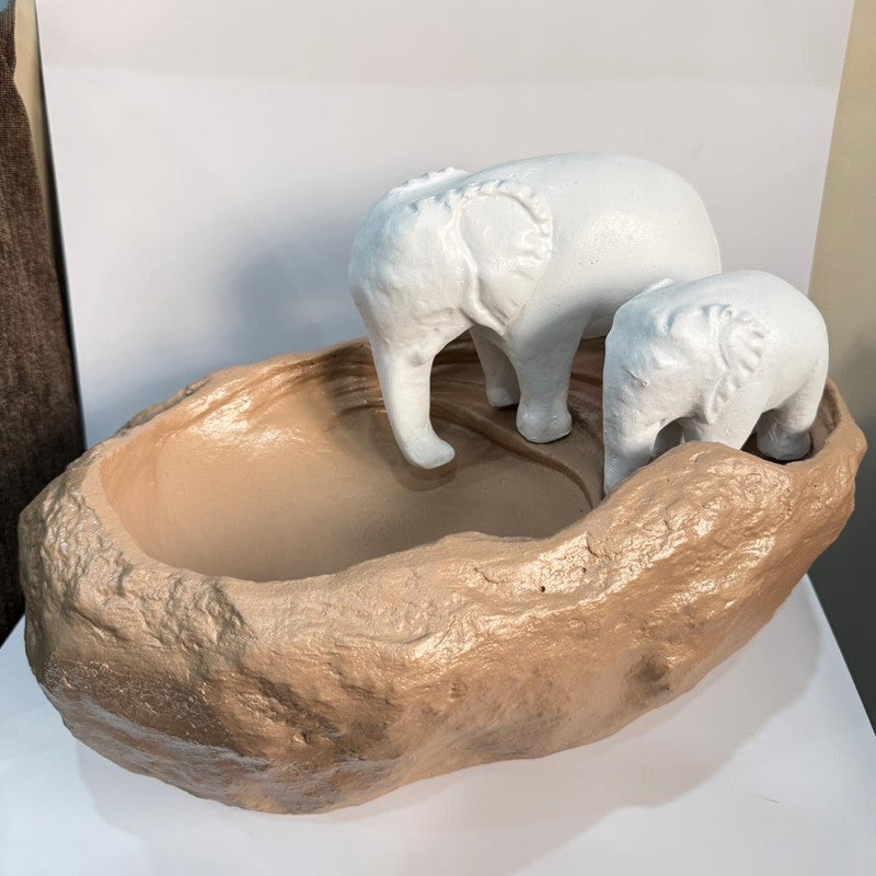 White Elephant Figurine Resin Urli media 5