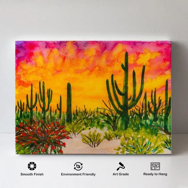 Arizona Gloaming Canvas Painting - Arina Yastrebova - Gallery Wrap media 4