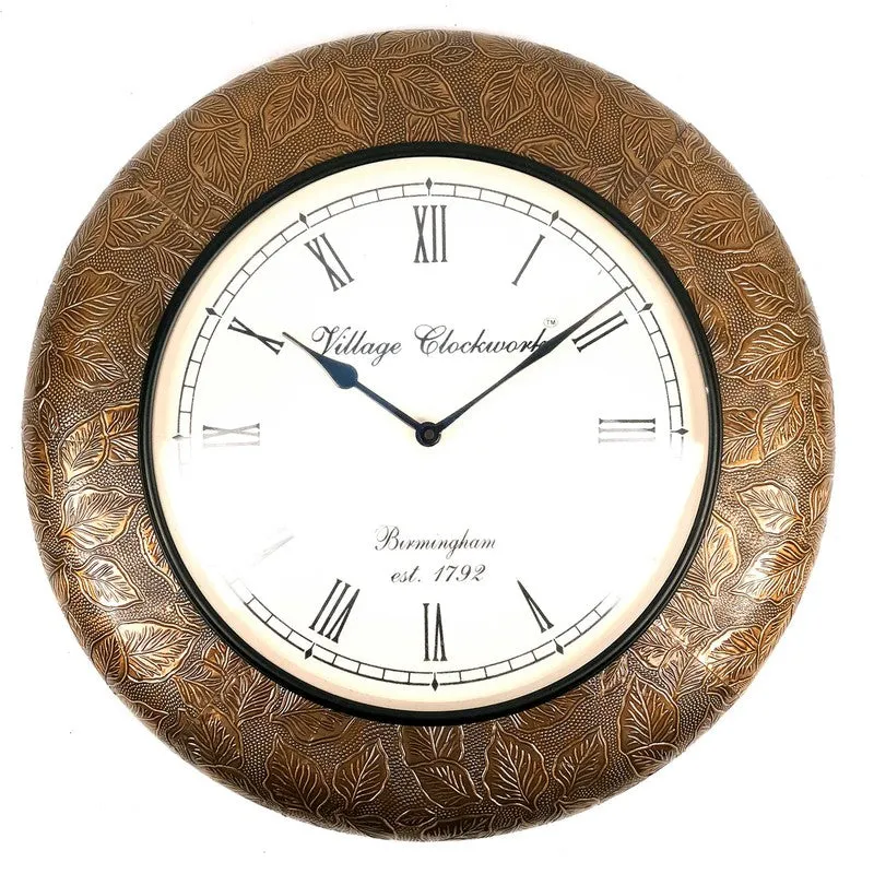 Silent Edge Dial Wooden Wall Clock media 3