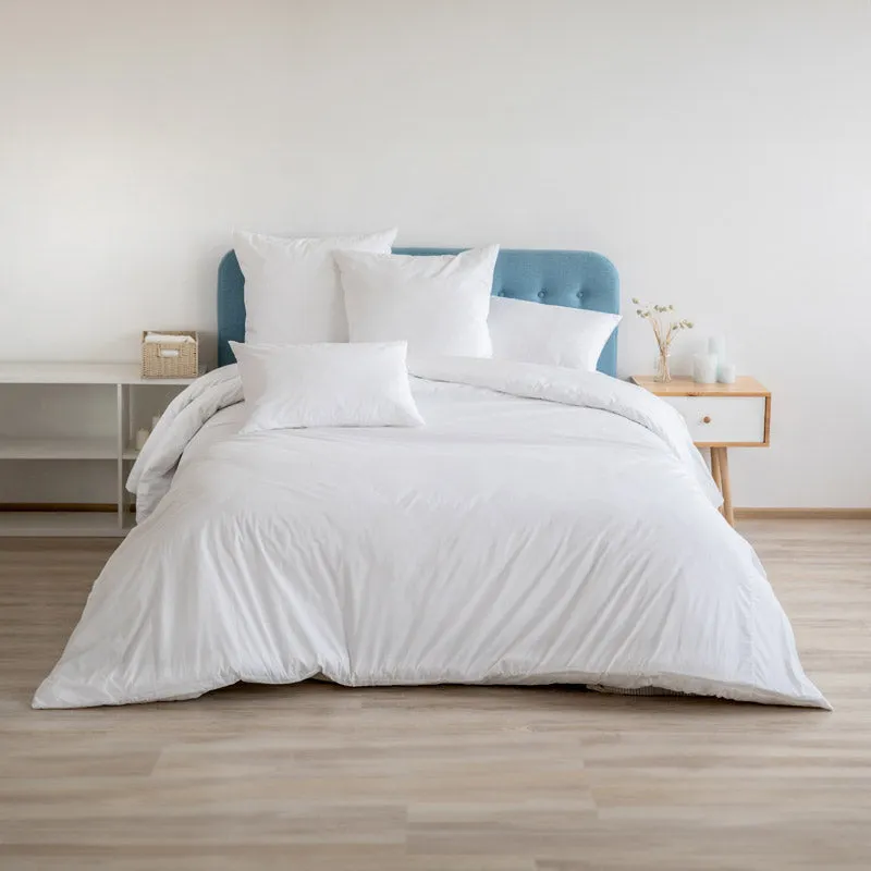 Elisima 100% Cotton Satin Weave Solid Duvet Cover - White media 1
