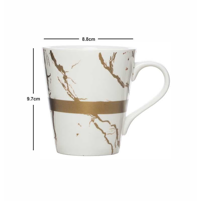 Marbellous Porcelain Coffee Mug (310 mL Each) - Set of Two media 5