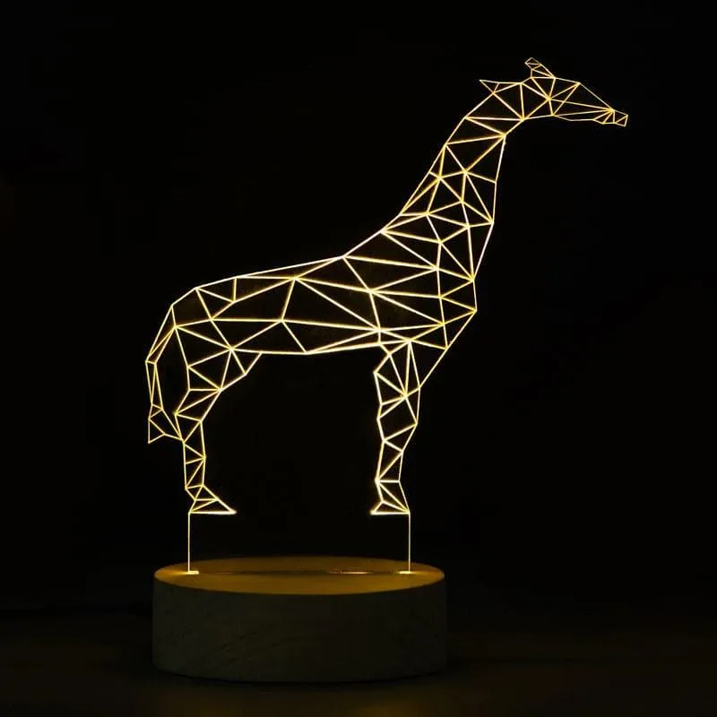 Giraffe Jolly LED Acrylic Table Lamp - Brown media 3