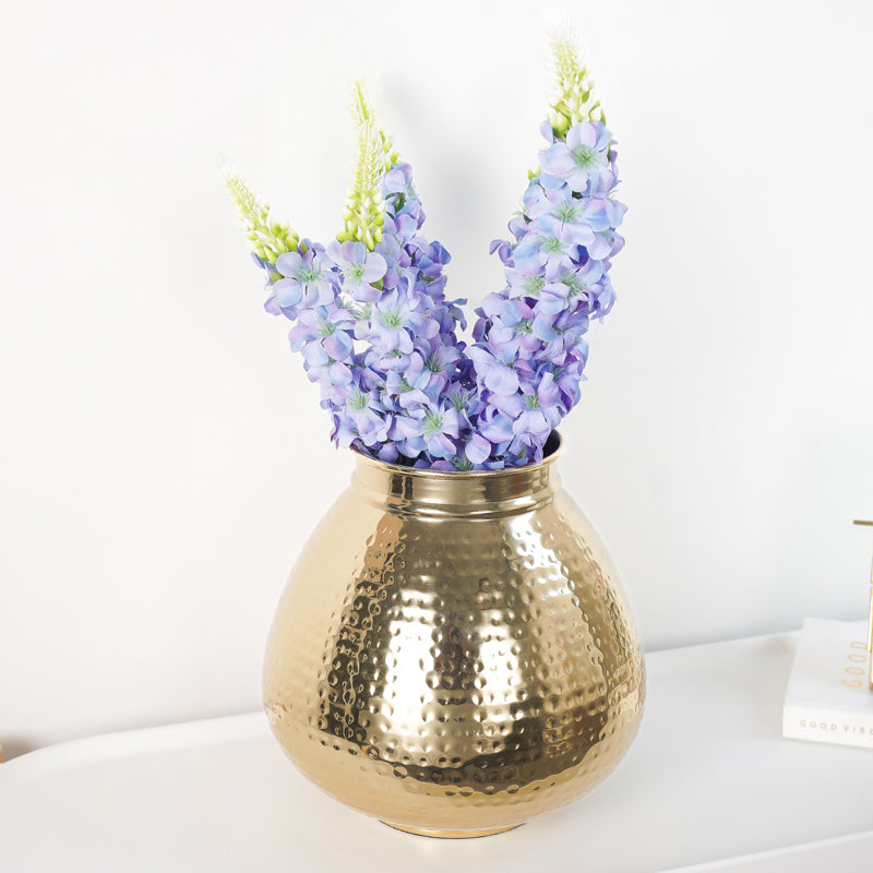 Florion Hammered Vase With Lupine Flowers