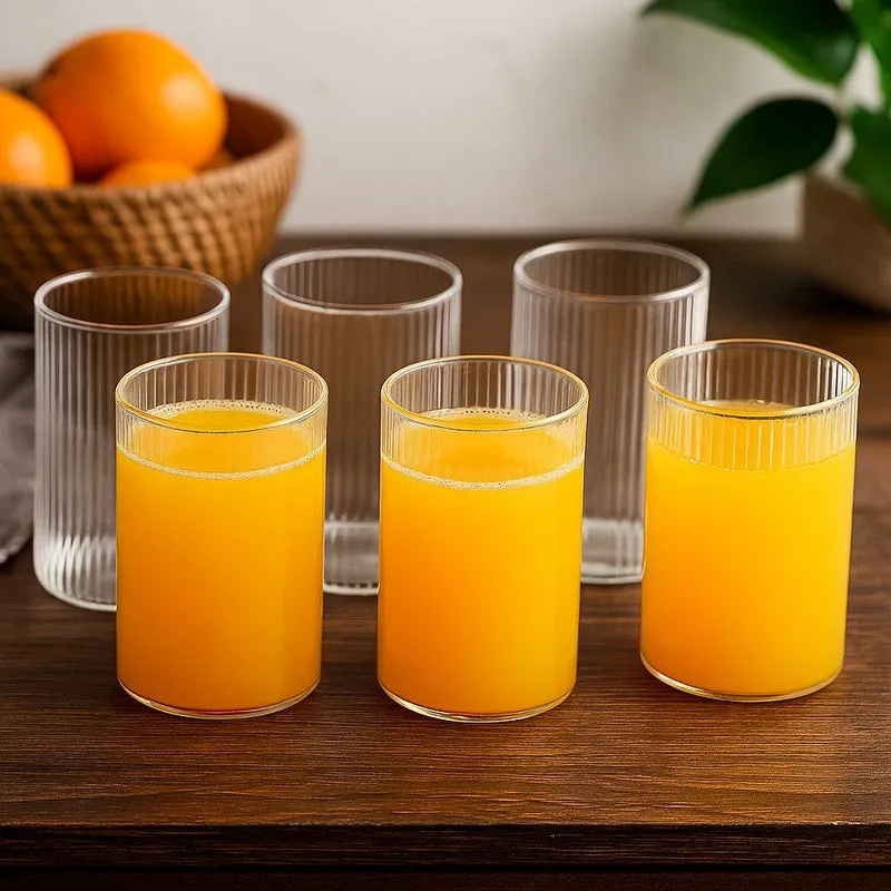 Tall Frosted Drinking Glasses (295 mL) - Set Of Six media 1