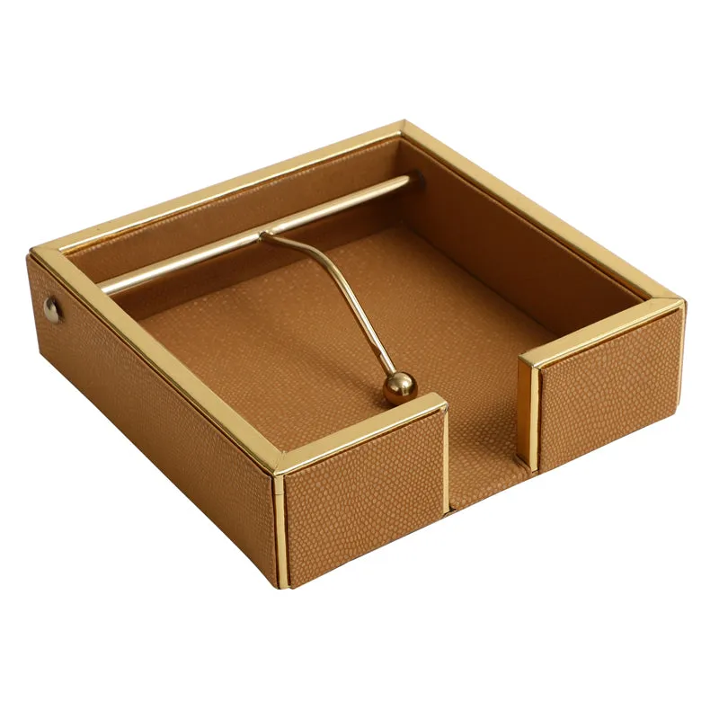 Roho Leather Tissue Holder - Brown media 3