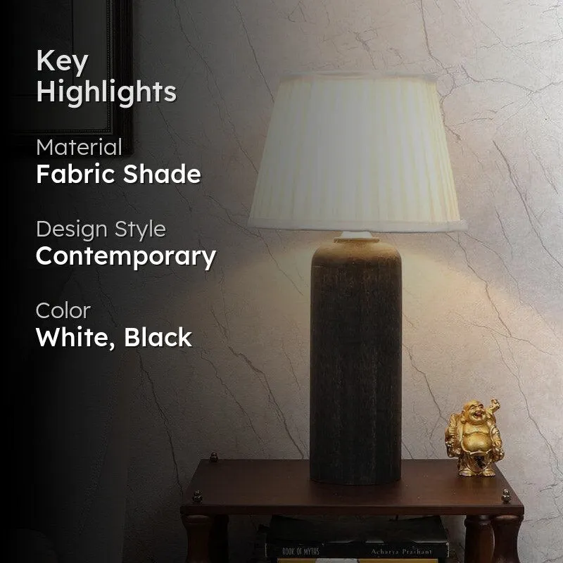 Vesara Boon Fabric Table Lamp - White media 2