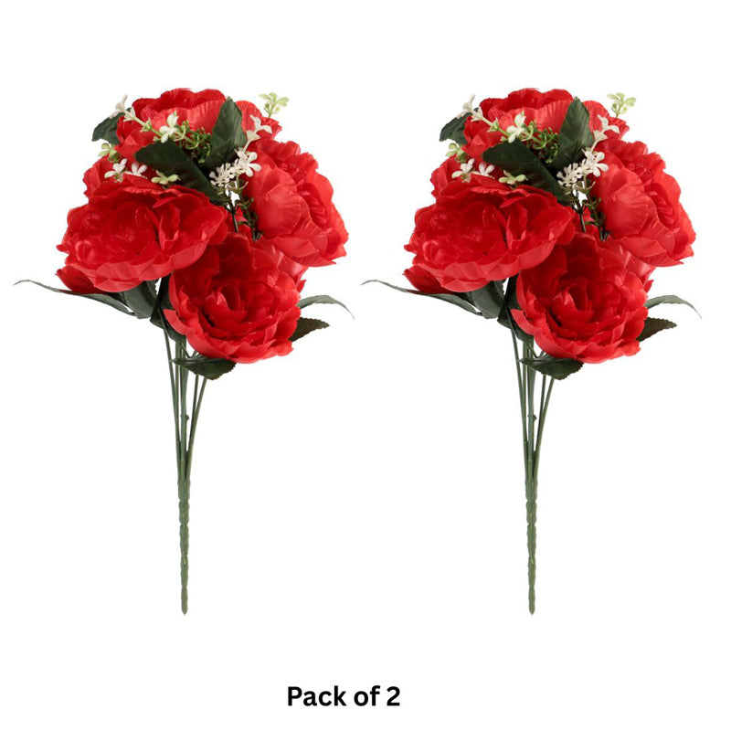 Fiora Artificial Rose Stem (Red)  Set of Two media 3