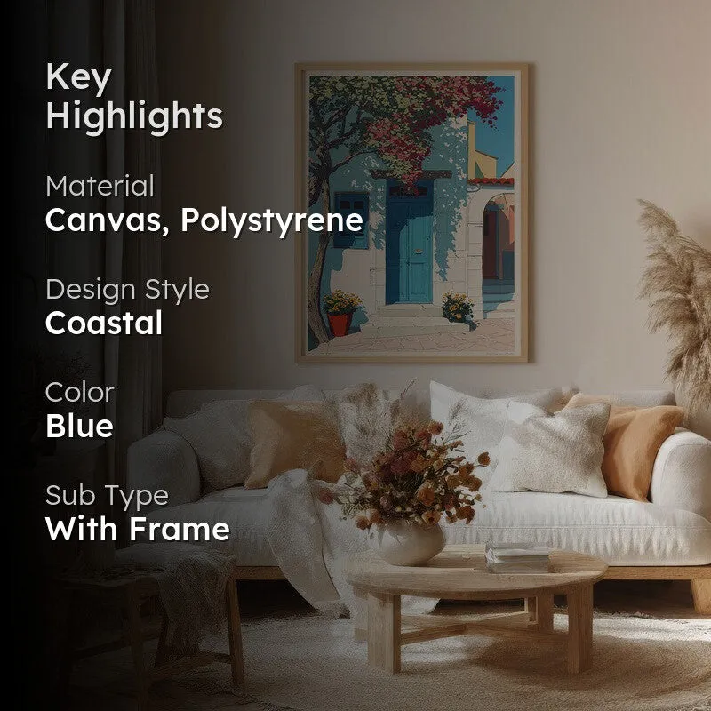 Azurelyn Canvas Wall Painting With Brown Frame media 2