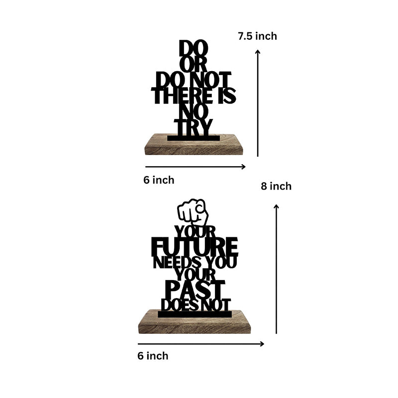 No Try Only Do Typography Showpiece - Set Of Two media 7