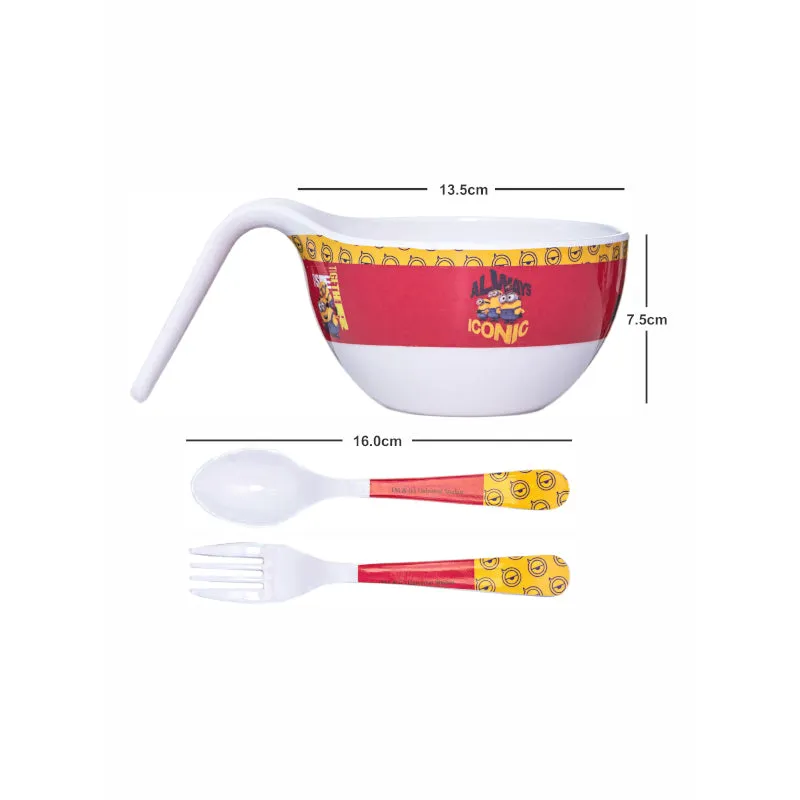 Servewell Minion Fun Kids Bowl With Spoons - 650 ML media 4