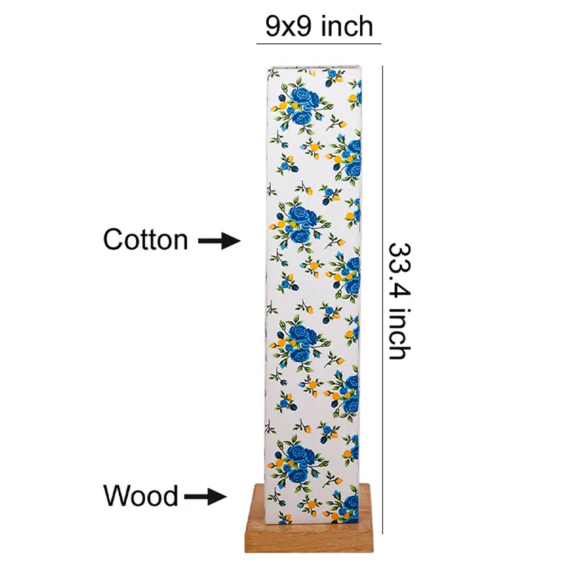 Alba Wooden Tower Floor Lamp - Black & White media 5