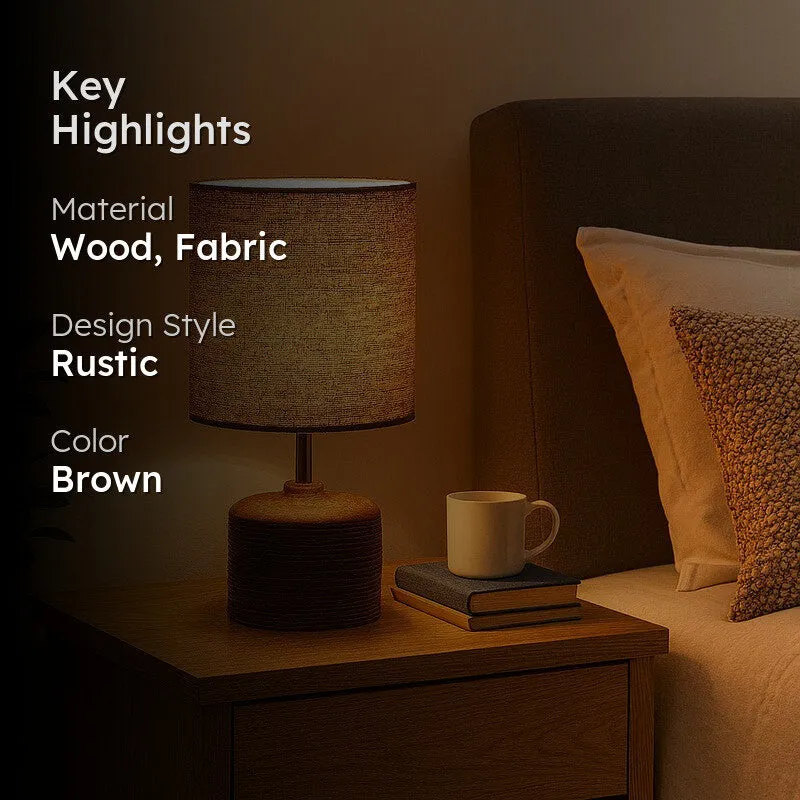 Ambiora Wooden Table Lamp - Brown media 2