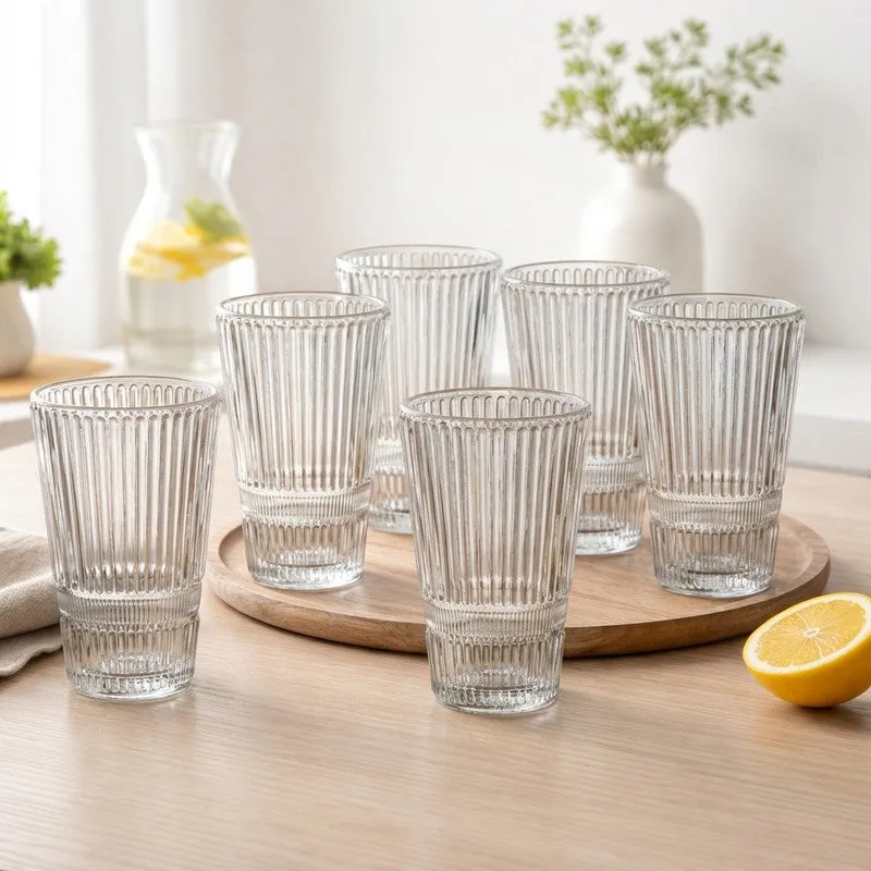 Glass Drinking Glasses (310 mL Each) - Set Of Six media 1