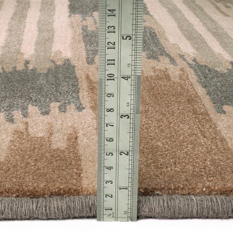 Cirdan Abstract Wool & Nylon Carpet -  Brown & Grey media 8