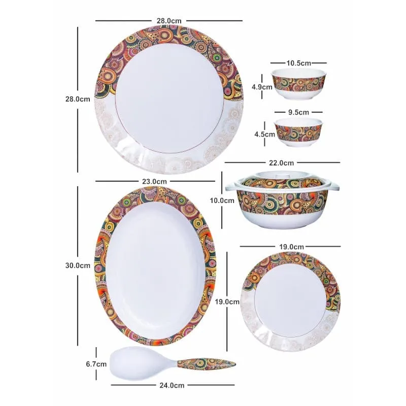 Servewell Ashley Melamine Dinner Set - 31 Piece Set media 4