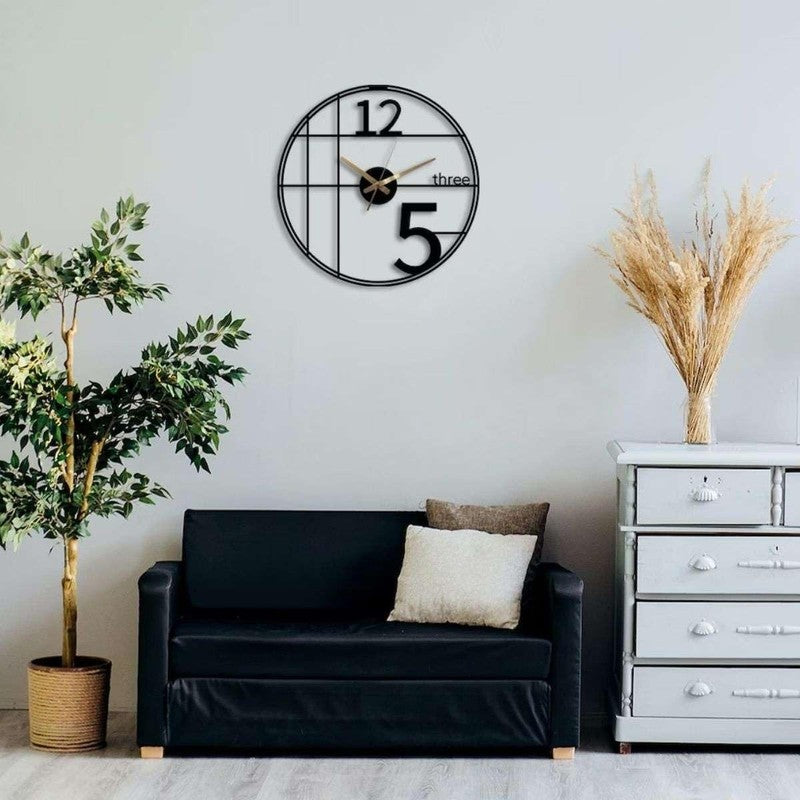 Gears Silent Wall Clock - Black media 5