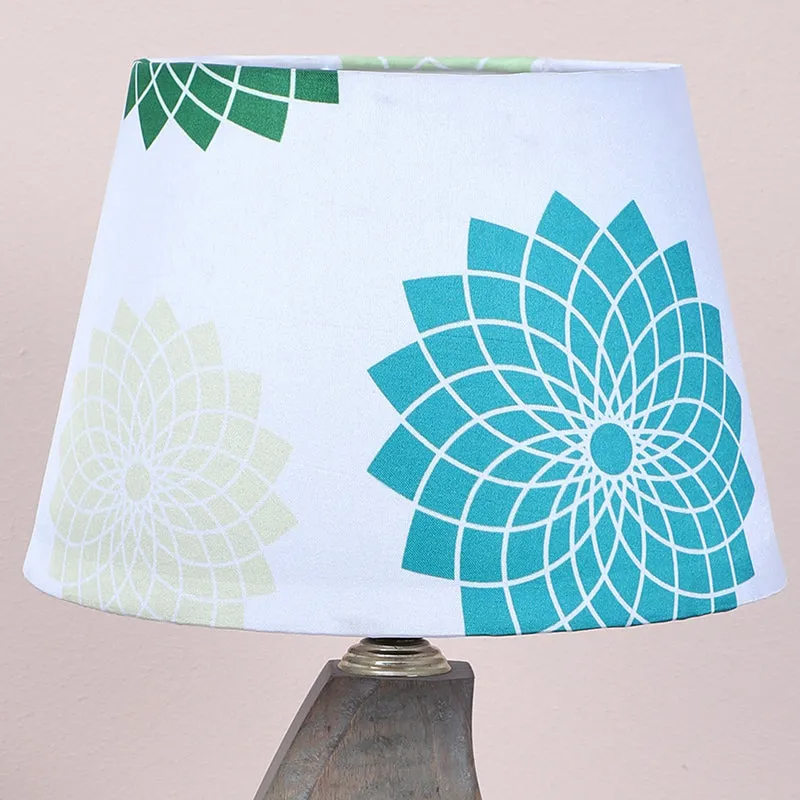 Akari Runes Printed Mango Wood Table Lamp - Multicolor media 3