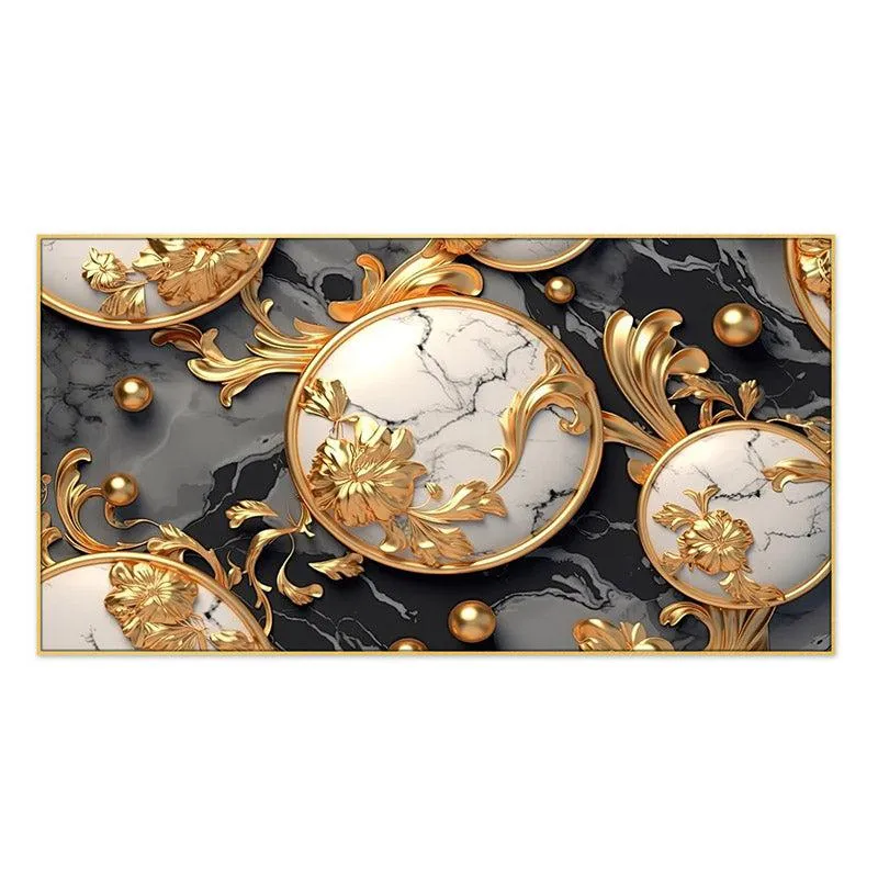Goldo Pearls Wall Painting With Frame media 4