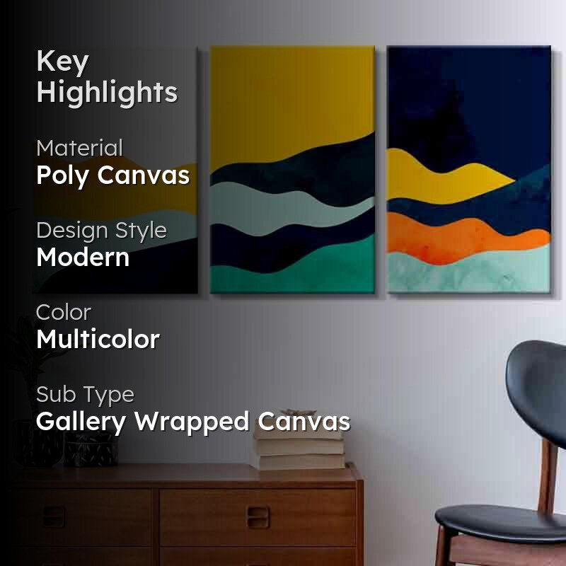 YOLO Poly Canvas Wall Art - Set of Three media 2
