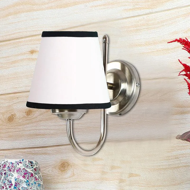 Altura Conical Fabric & Metal Wall Lamp - Black & White media 3