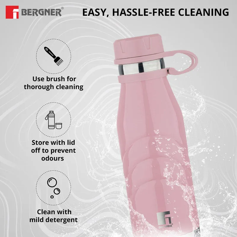 Bergner Walking Aqua Flex Thermosteel Hot And Cold Flask (Pink) - 750 mL media 4