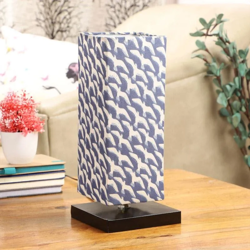 Glara Ingram Fabric Table Lamp - Blue,White media 3
