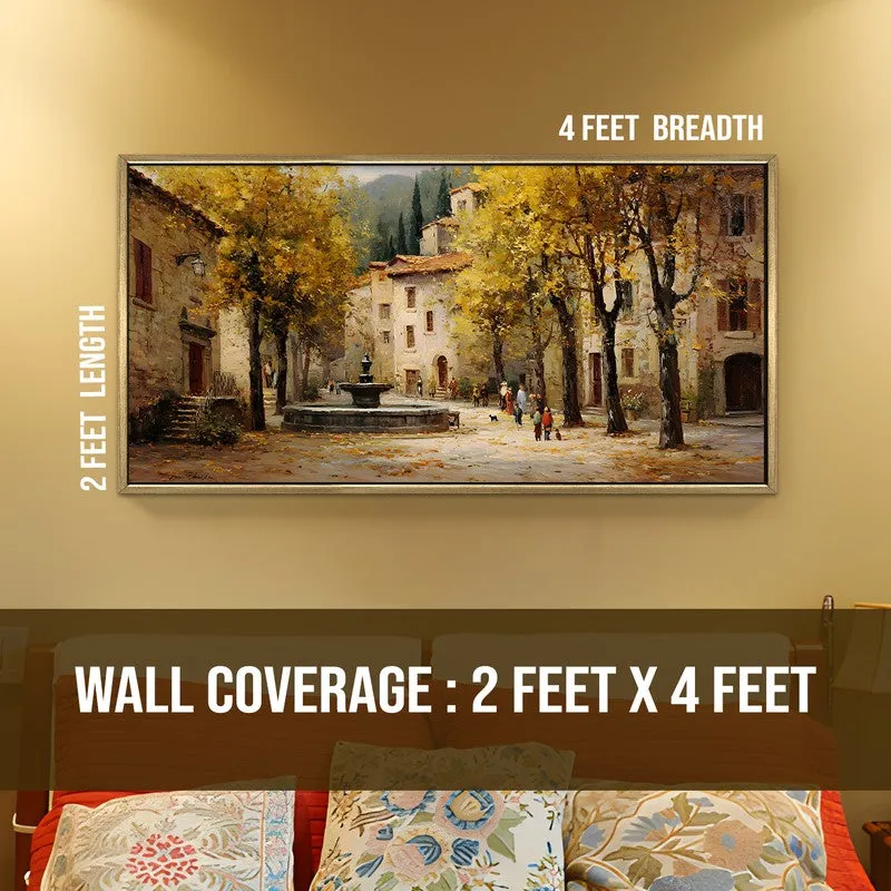 Quietude Canvas Wall Painting With Frame media 9