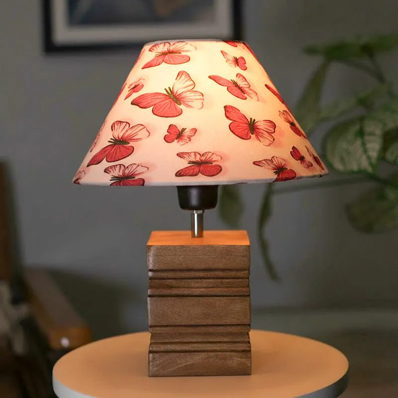 Butterfly Cube Fabric Table Lamp - Multicolor media 1
