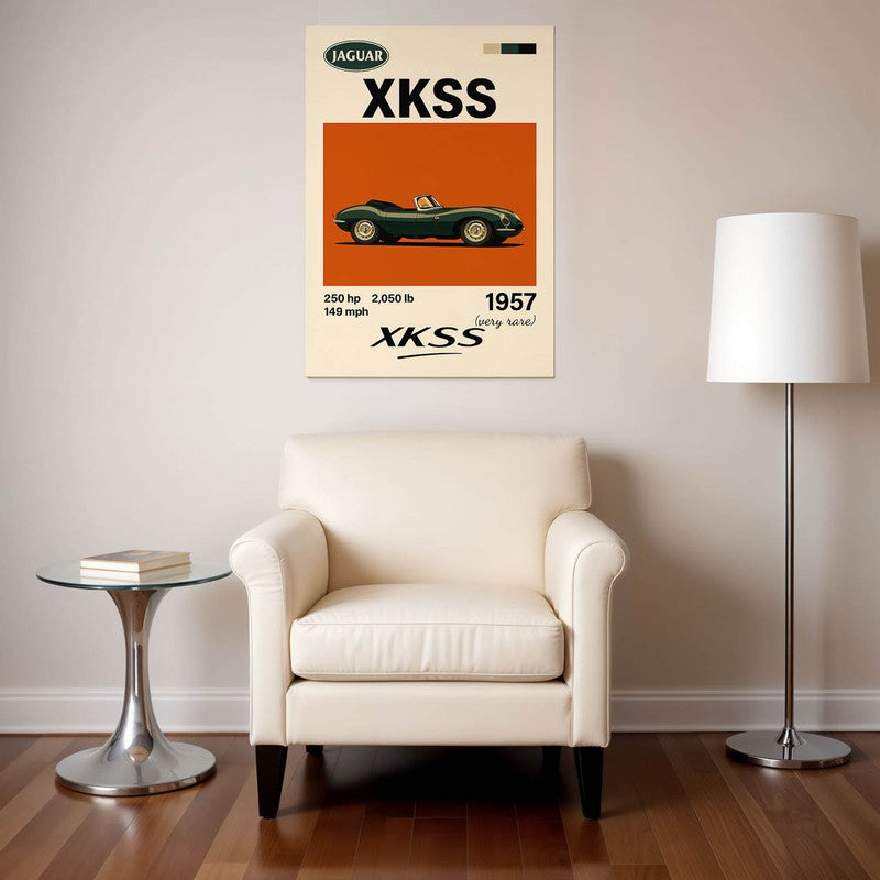 Jaguar XKSS Legacy Wall Poster