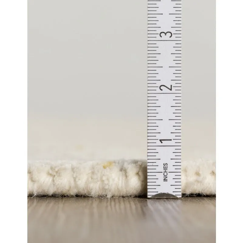 Timeless Textures Hand Tufted Wool Rug - Mustard & White media 9