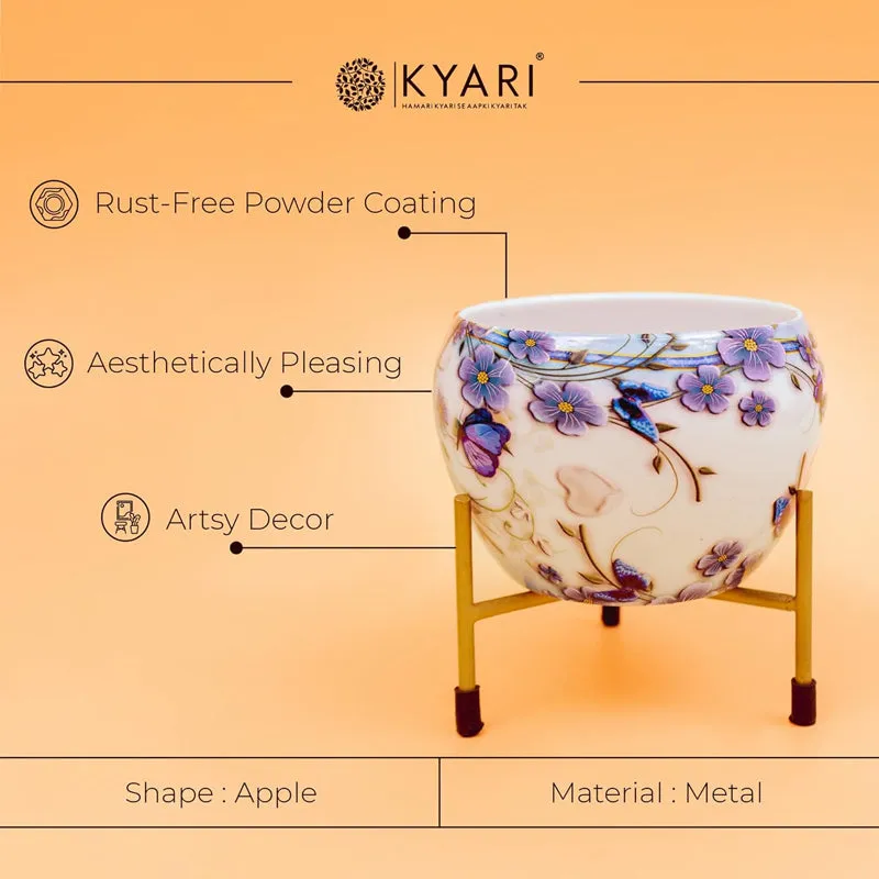 Kyari Perianth Metal Planter With Stand media 3