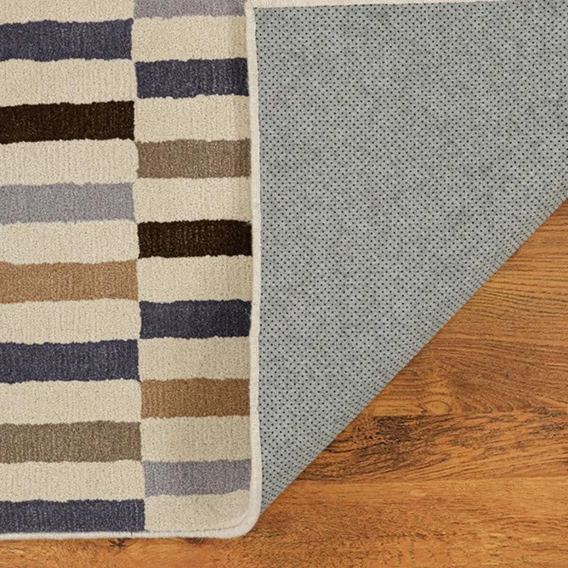 Istari Hand Tufted Geometric Wool & Nylon Carpet - Blue & Beige media 5