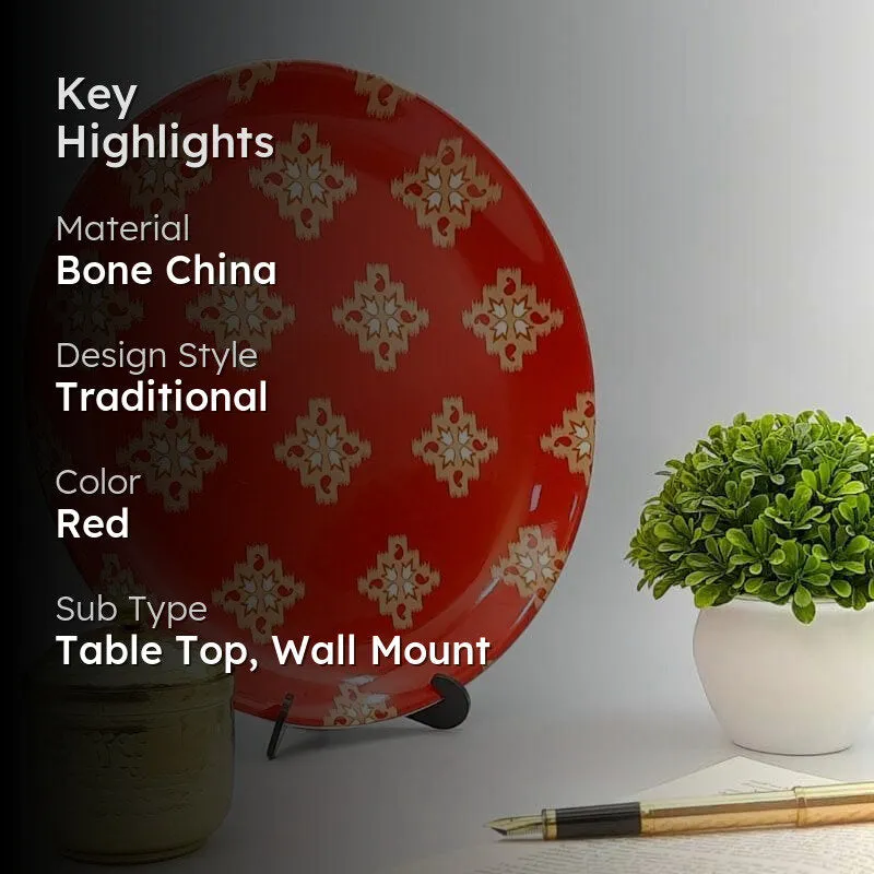 Ikkat Drops Decorative Plate media 2
