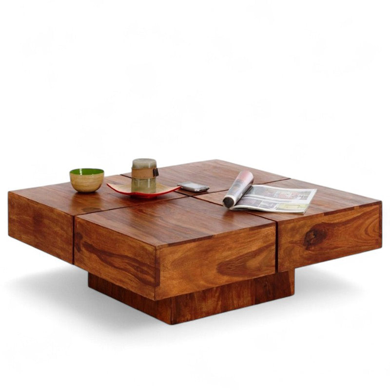 Tervon Sheesham Wooden Center Table - Brown media 4