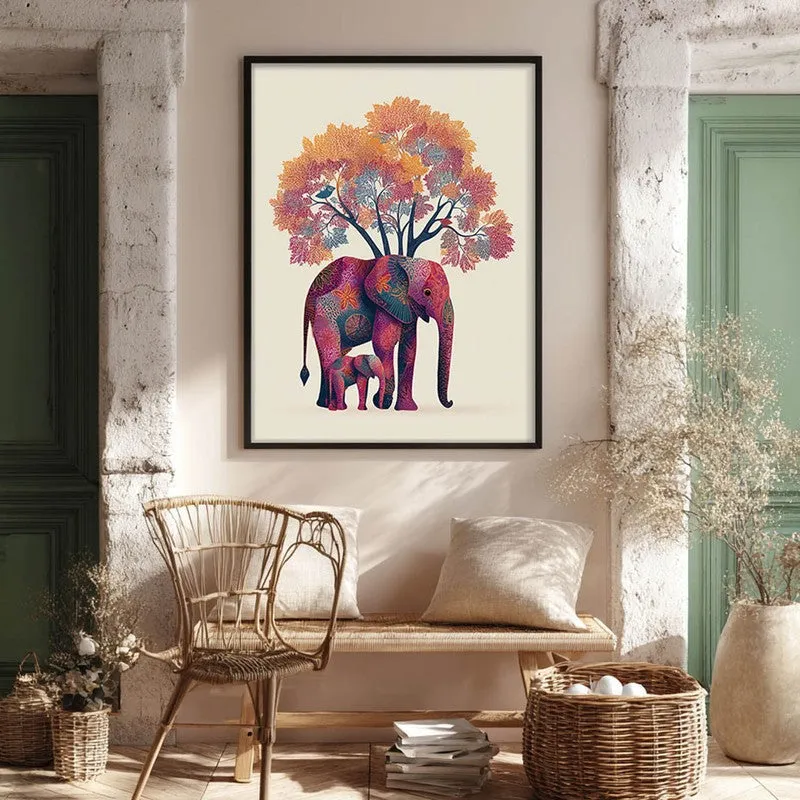 Gajra Canvas Wall Painting With Black Frame media 7