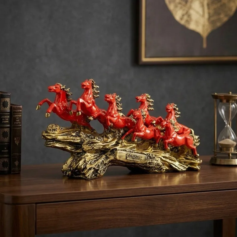 Galloping Grace Horse Resin Showpiece - Red media 4